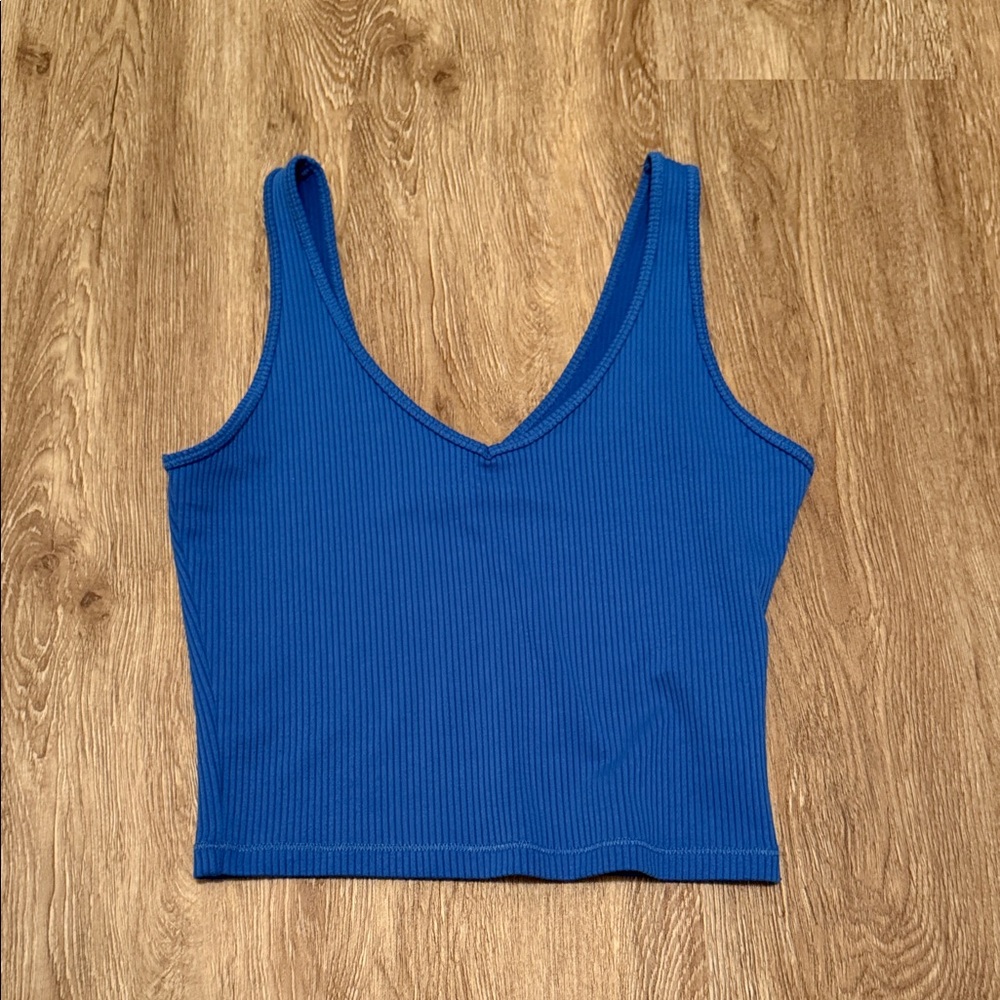 Hollister Blue Ribbed Tank Top